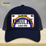 Kahoolawe Hawaii Novelty License Plate Hat Mesh / Navy