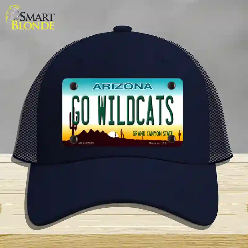 Go Wildcats Novelty License Plate Hat Mesh / Navy