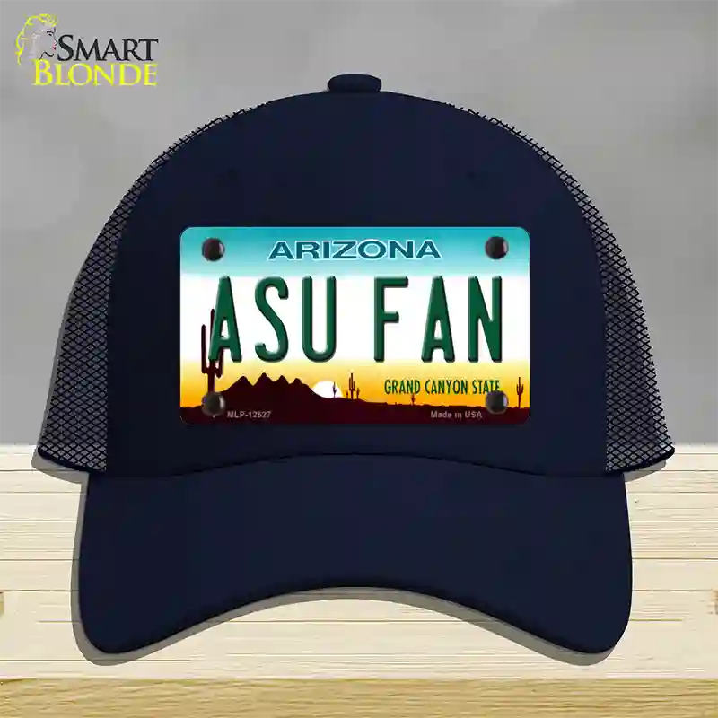 Arizona State Fan Novelty License Plate Hat Mesh / Navy