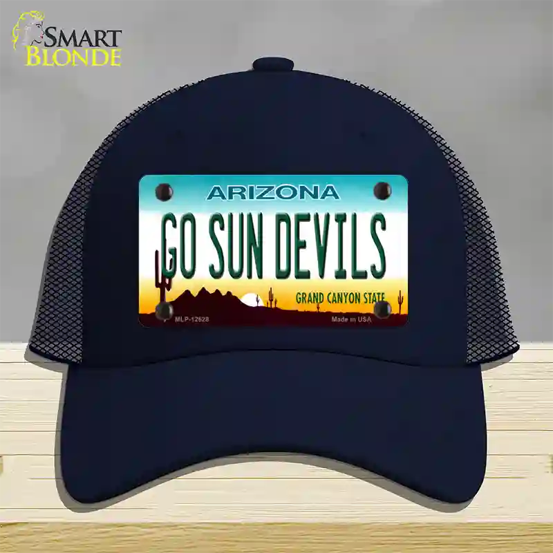 Go Sun Devils Novelty License Plate Hat Mesh / Navy