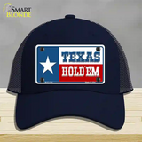 Texas Hold Em Novelty License Plate Hat Mesh / Navy