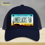 Lumberjacks Fan Novelty License Plate Hat Mesh / Navy