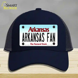 Arkansas Fan Novelty License Plate Hat Mesh / Navy