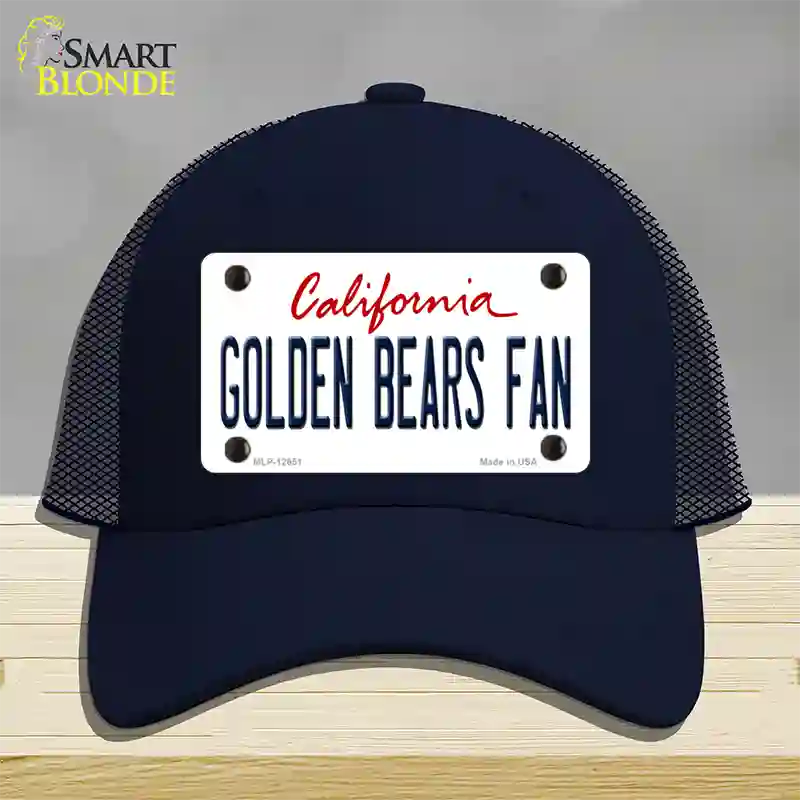 Golden Bears Fan Novelty License Plate Hat Mesh / Navy