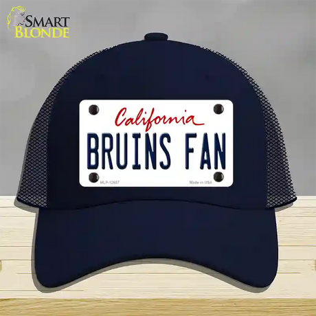 Bruins Fan Novelty License Plate Hat Mesh / Navy