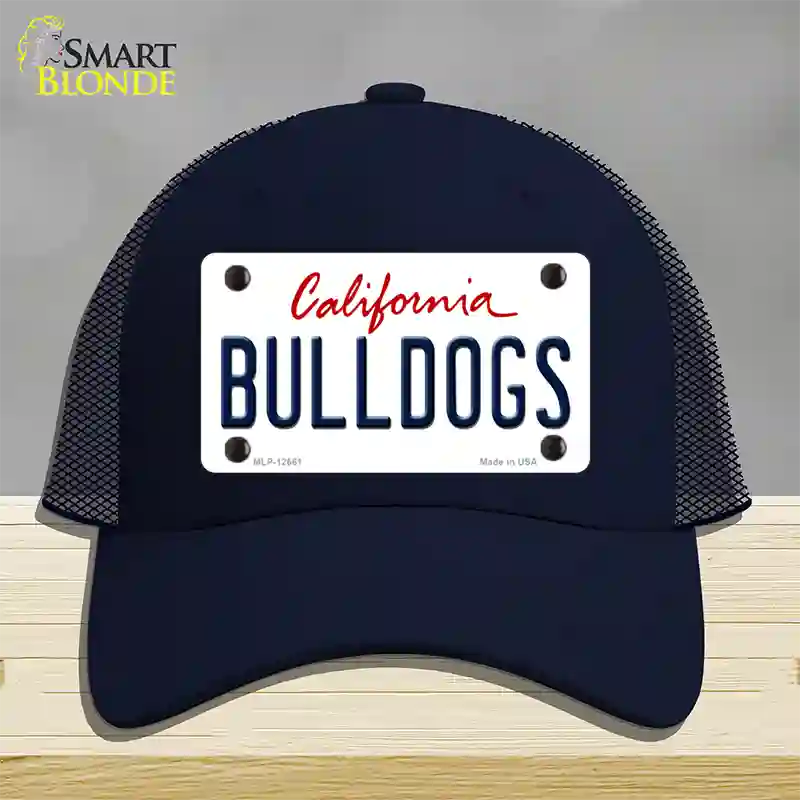 Bulldogs Novelty License Plate Hat Mesh / Navy