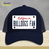 Bulldogs Fan Novelty License Plate Hat Mesh / Navy