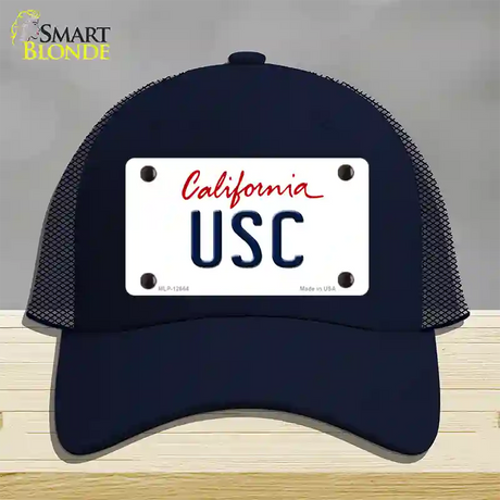 USC Novelty License Plate Hat Mesh / Navy