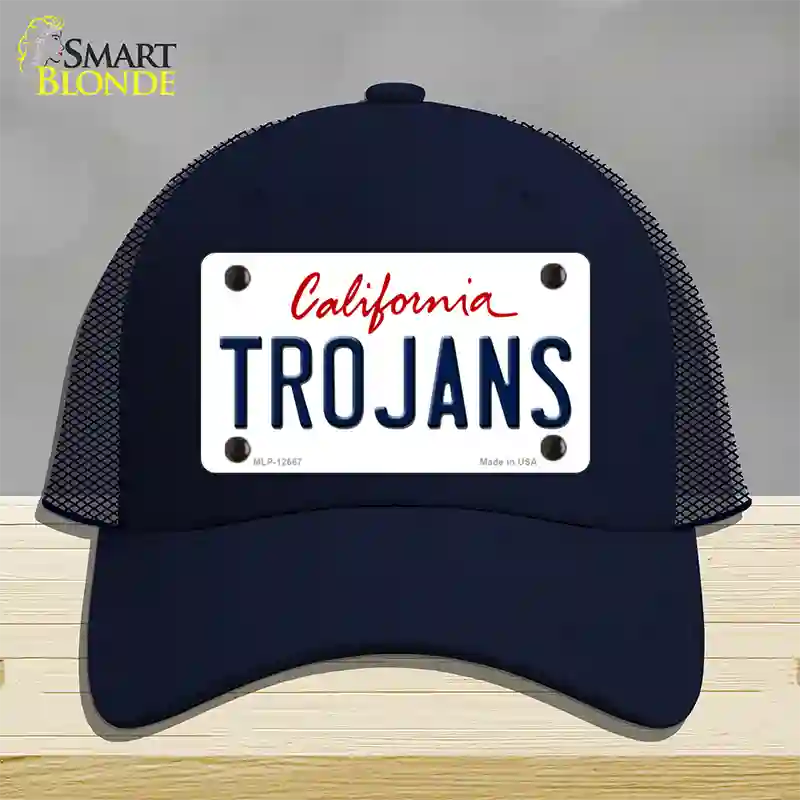 Trojans Novelty License Plate Hat Mesh / Navy