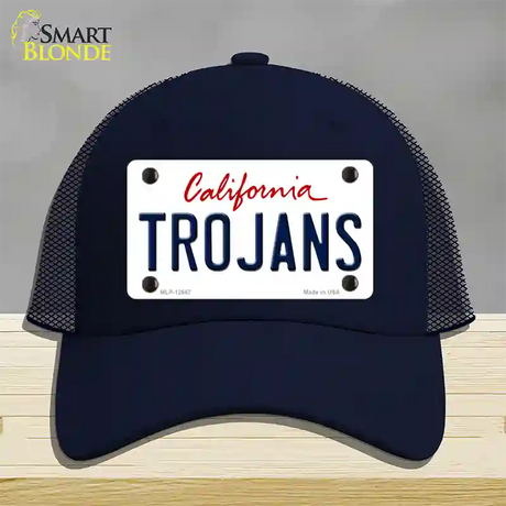 Trojans Novelty License Plate Hat Mesh / Navy