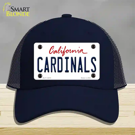 Cardinals Novelty License Plate Hat Mesh / Navy