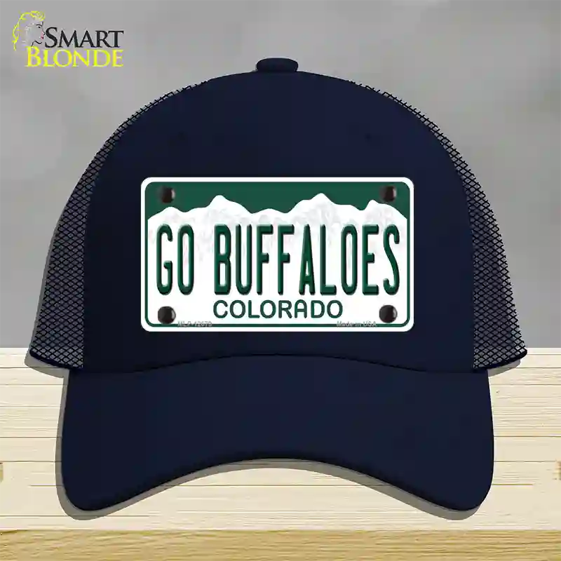 Go Buffaloes Novelty License Plate Hat Mesh / Navy