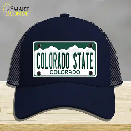 Colorado State Univ Novelty License Plate Hat Mesh / Navy