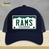 Rams Novelty License Plate Hat Mesh / Navy