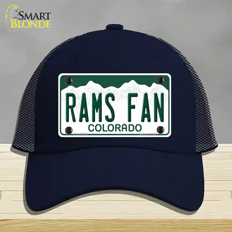 Rams Fan Novelty License Plate Hat Mesh / Navy