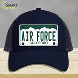 Air Force Novelty License Plate Hat Mesh / Navy