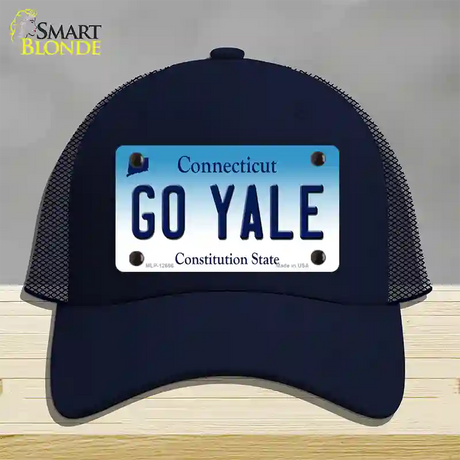 Go Yale Novelty License Plate Hat Mesh / Navy