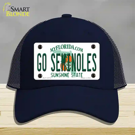 Go Seminoles Novelty License Plate Hat Mesh / Navy