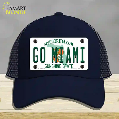 Go Miami Novelty License Plate Hat Mesh / Navy