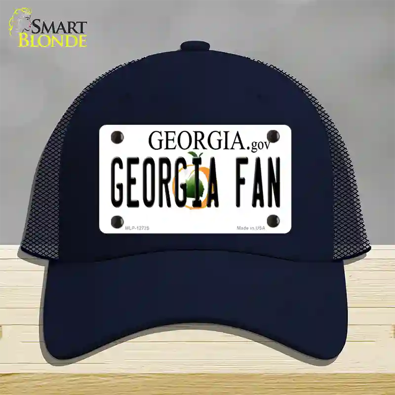 Georgia Fan Novelty License Plate Hat Mesh / Navy