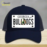 Bulldogs Georgia Peach Novelty License Plate Hat Mesh / Navy