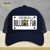 Bulldogs Fan Georgia Novelty License Plate Hat Mesh / Navy