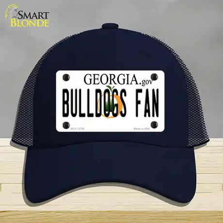 Bulldogs Fan Georgia Novelty License Plate Hat Mesh / Navy