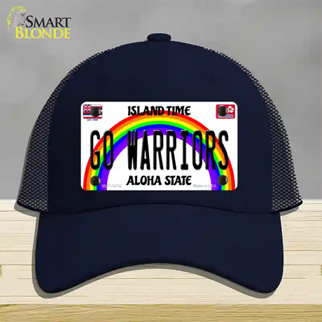 Go Warriors Novelty License Plate Hat Mesh / Navy