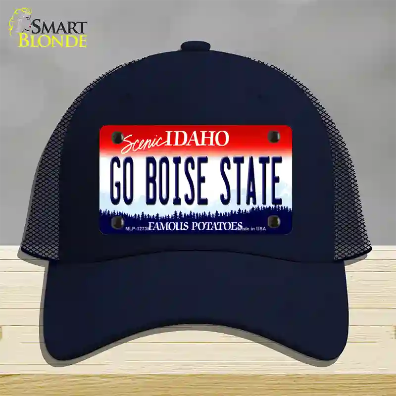 Go Boise State Novelty License Plate Hat Mesh / Navy