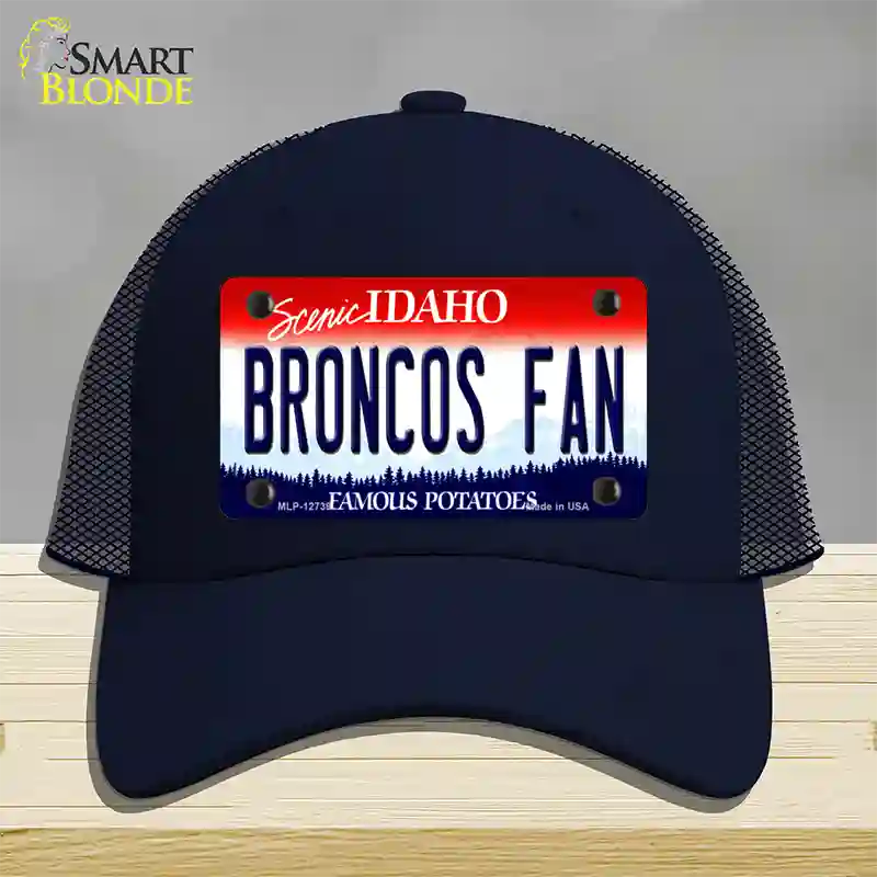 Broncos Fan Novelty License Plate Hat Mesh / Navy