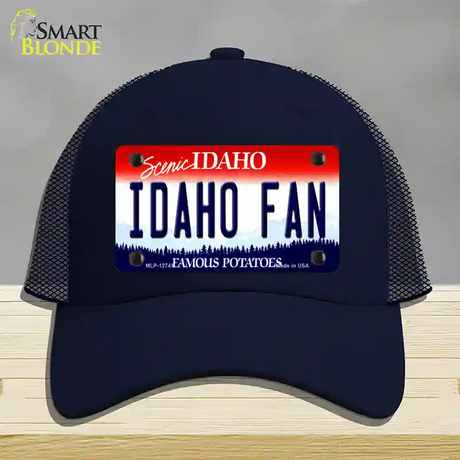 Idaho Fan Novelty License Plate Hat Mesh / Navy