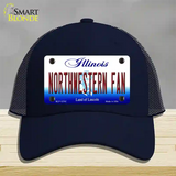 Northwestern Fan Novelty License Plate Hat Mesh / Navy