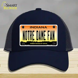 Notre Dame Fan Novelty License Plate Hat Tag Mesh / Navy