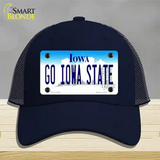 Go Iowa State Novelty License Plate Hat Tag Mesh / Navy