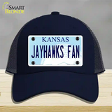 Jayhawks Fan Novelty License Plate Hat Tag Mesh / Navy