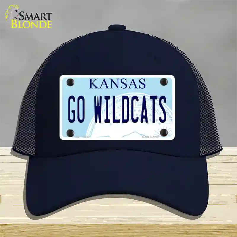 Go Wildcats Kansas Novelty License Plate Hat Tag Mesh / Navy