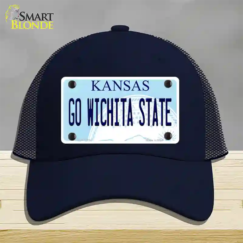 Go Wichita State Novelty License Plate Hat Tag Mesh / Navy