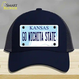 Go Wichita State Novelty License Plate Hat Tag Mesh / Navy