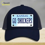 Go Shockers Novelty License Plate Hat Tag Mesh / Navy