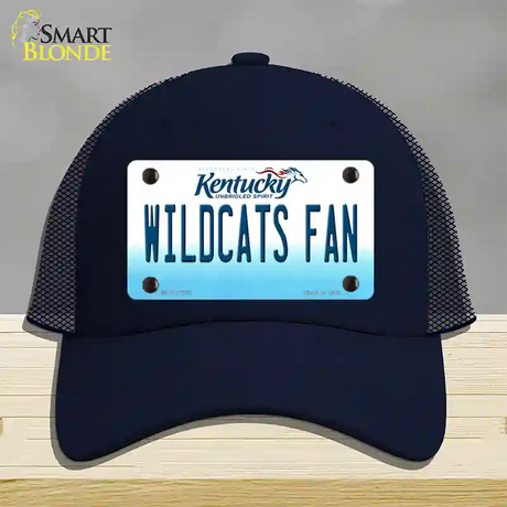 Kentucky Wildcats Fan Novelty License Plate Hat Tag Mesh / Navy