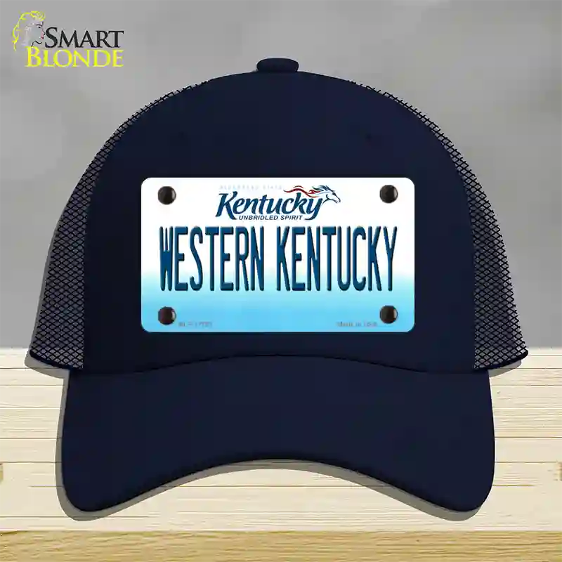 Western Kentucky Novelty License Plate Hat Tag Mesh / Navy