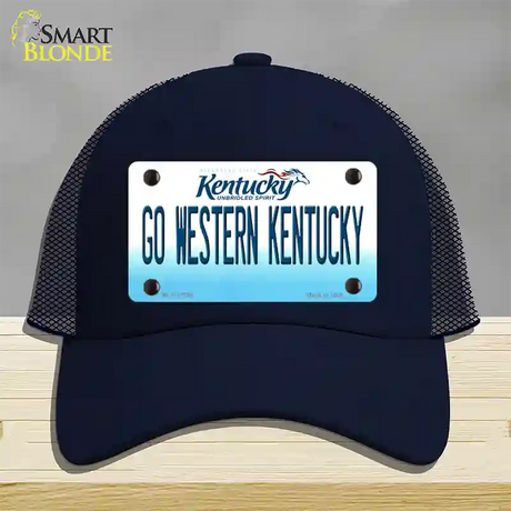 Go Western Kentucky Novelty License Plate Hat Tag Mesh / Navy