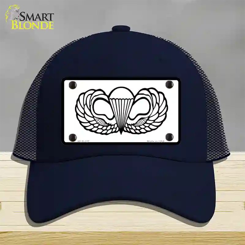 Parachute Badge Novelty License Plate Hat Mesh / Navy