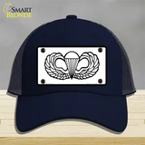 Parachute Badge Novelty License Plate Hat Mesh / Navy