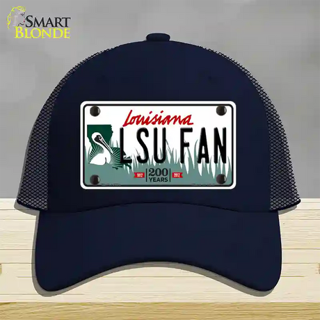 LSU Fan Novelty License Plate Hat Tag Mesh / Navy