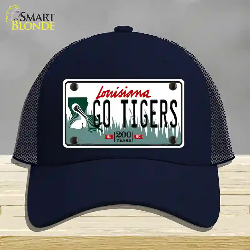 Louisiana Go Tigers Novelty License Plate Hat Tag Mesh / Navy