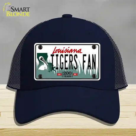 Louisiana Tigers Fan Novelty License Plate Hat Tag Mesh / Navy