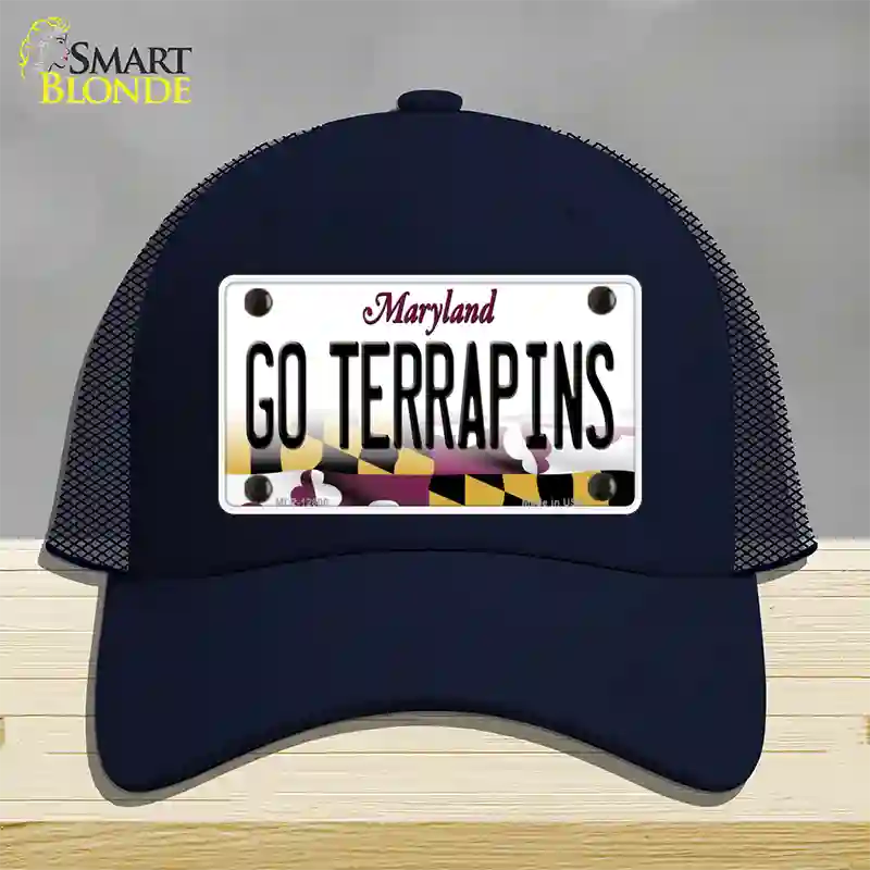 Go Terrapins Novelty License Plate Hat Tag Mesh / Navy