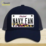 Navy Fan Novelty License Plate Hat Tag Mesh / Navy