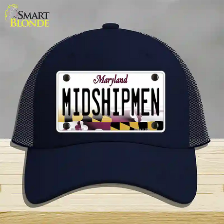 Midshipmen Novelty License Plate Hat Tag Mesh / Navy